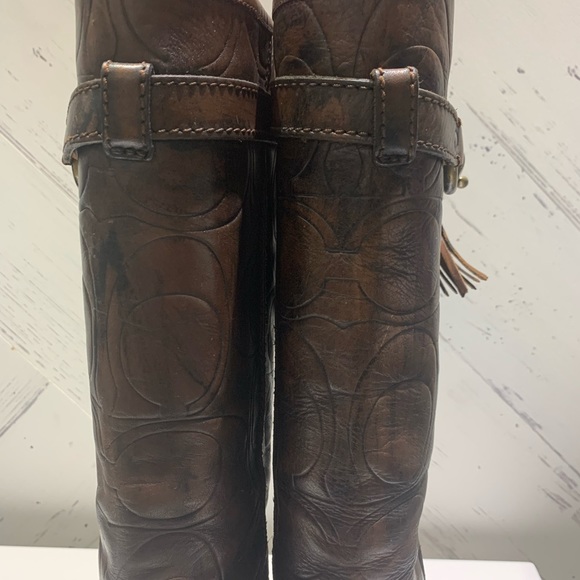 Coach VIVICA Leather Riding Boots size 5.5 - Picture 12 of 15
